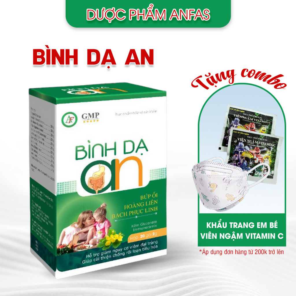 Men vi sinh cho bé và thảo dược giúp bổ dạ dày - Bình Dạ An Ramukid( hộp 20 gói *2g)
