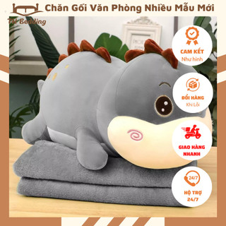 Chăn gối văn phòng đa năng gấu dâu tây, gấu lotso, thú kèm chăn hình thú nhồi bông cho bé, chăn gối gấu bông giá rẻ -TN1