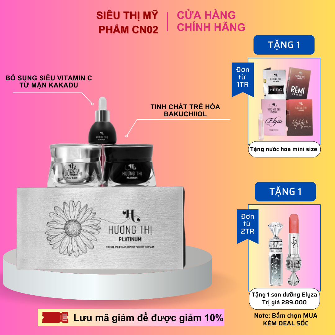 Bộ kem dưỡng trắng da mặt đa chức năng Hương Thị