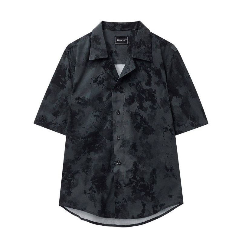 Áo sơ mi CLOUD VÂN MÂY tay ngắn nam nữ UNISEX chất liệu vải lụa CNK .