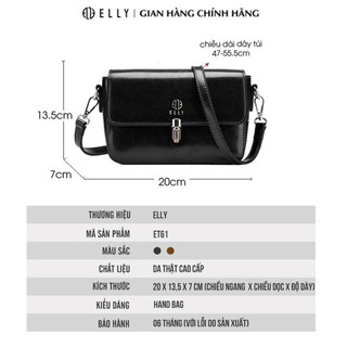 [Deal sang chảnh]  Túi xách nữ cao cấp da thật ELLY – ET61