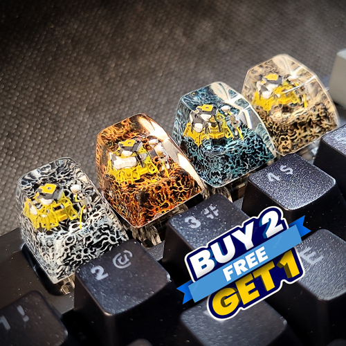 Galaxy keycap , nút bàn phím cơ hài hước , phi hành gia đi tiểu trên cung trăng