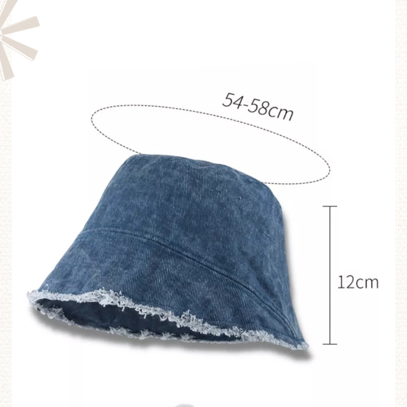 Mũ bucket Denim cao cấp chống nắng, nón vành tròn nhẹ thoáng phong cách Ulzzang Hot Trend hè 2023