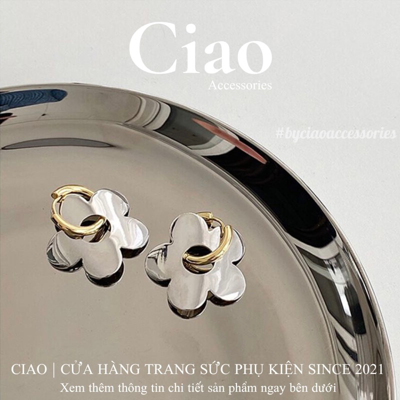 [HOẢ TỐC 1H] Khuyên tai/ Bông tai mạ bạc S925 thiết kế phong cách mới lạ trendy Erica Ciao