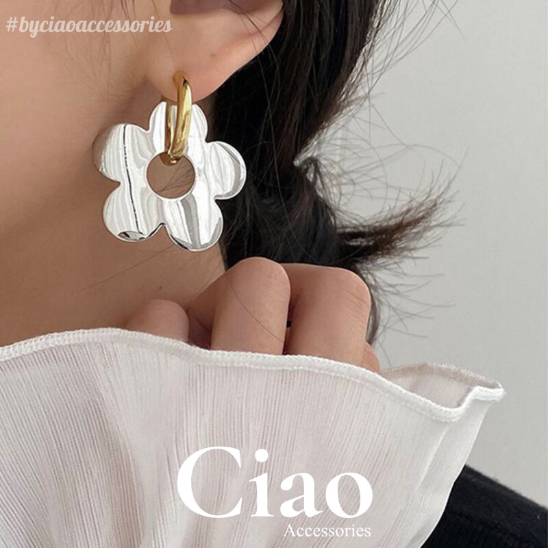 [HOẢ TỐC 1H] Khuyên tai/ Bông tai mạ bạc S925 thiết kế phong cách mới lạ trendy Erica Ciao