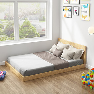 Giường ngủ bệt hiện đại bằng gỗ mdf - yapi-510