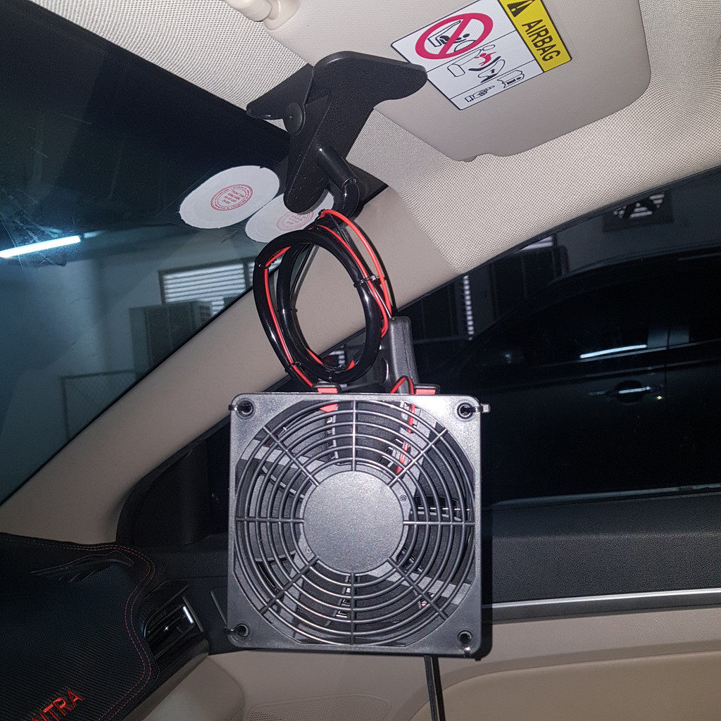 Quạt Chân Kẹp Thông Gió Làm Mát Chuyên Dụng Cho Ô Tô 12V 24V Siêu Khỏe