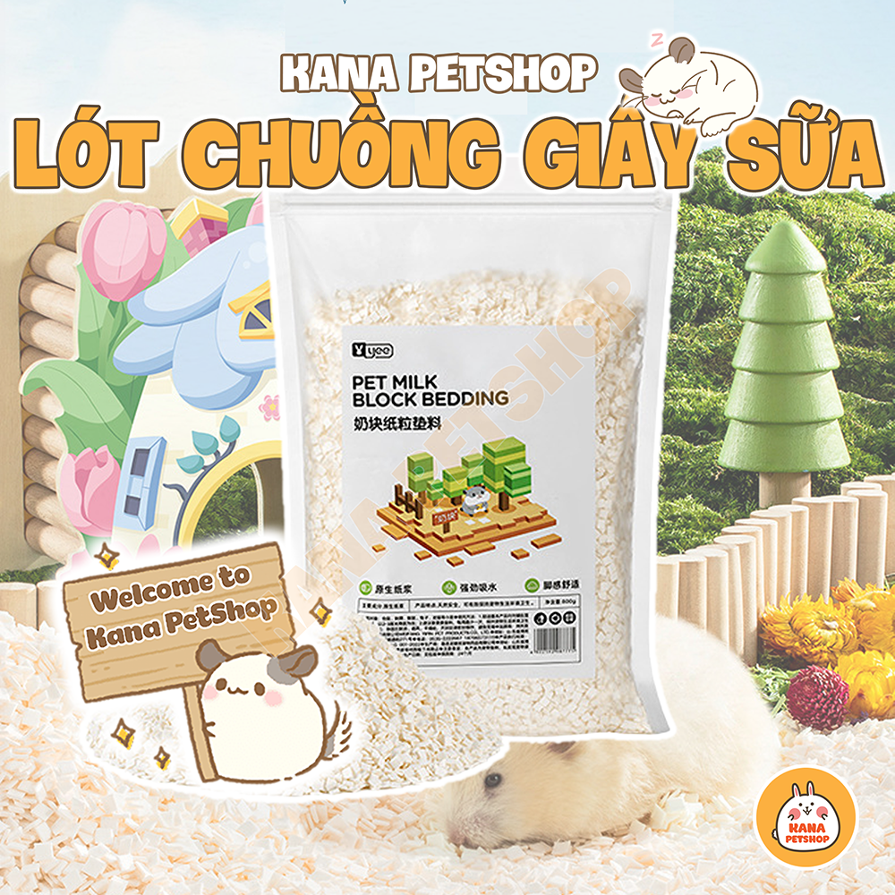 Lót Chuồng Hamster FREESHIP Giấy Sữa Vuông Không Bụi Siêu Thấm Lót Chuồng Hamster, WinterWhite, Bear, Robo, Rat ...