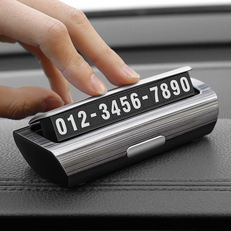 Bảng số điện thoại trên ô tô, bảng ghi số điện thoại gắn taplo để lại số điện thoại khi đỗ xe YUMCHO cao cấp- sang trọng
