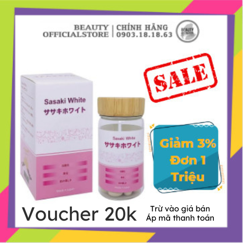 Sasaki white viên uống thơm cơ thể trắng da mờ nám  Nhật Bản