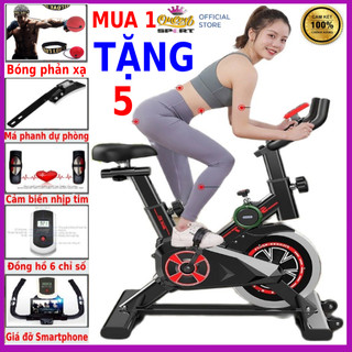 Xe đạp tập thể dục gym tại nhà Queen x9 tặng bóng phản xạ + má phanh dự phòng + đo nhịp tim + đồng hồ + giá đỡ ipad