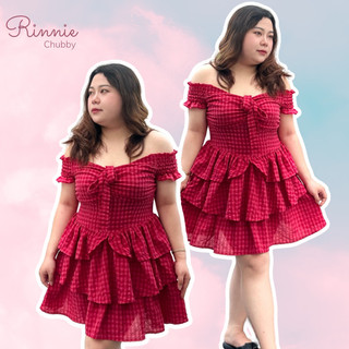 Đầm trễ vai lưng chun 3 tầng BIGSIZE (L-3XL) - D10 (Rinnie Chubby House)