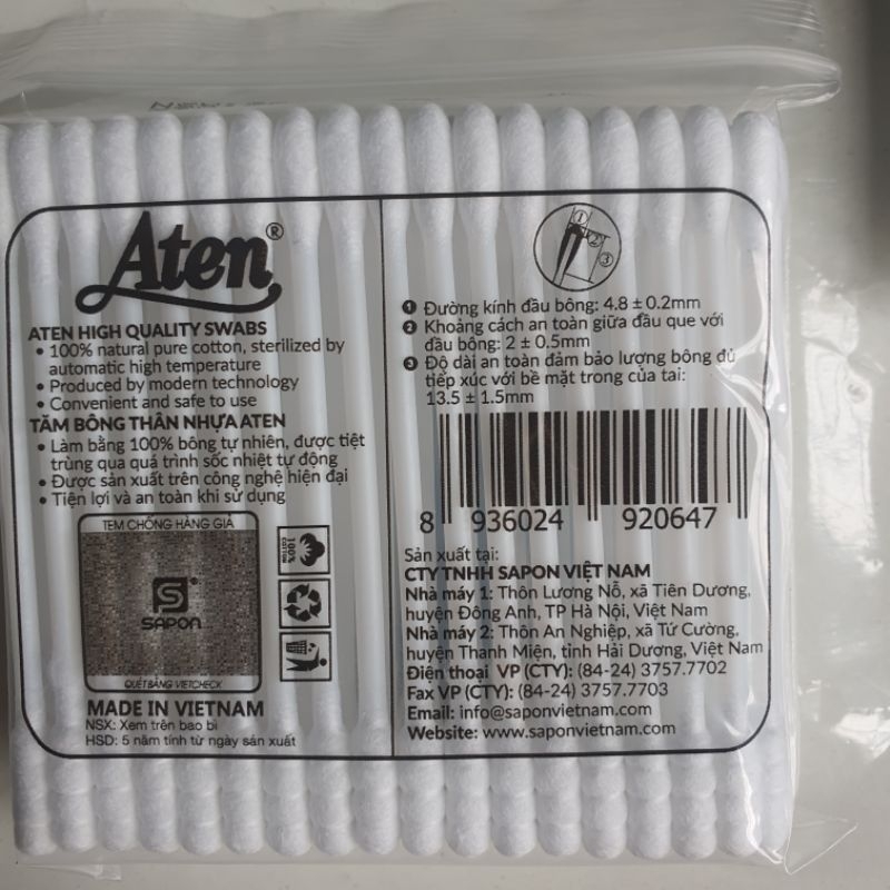 Gói tăm bông y tế loại gói to cho người lớn