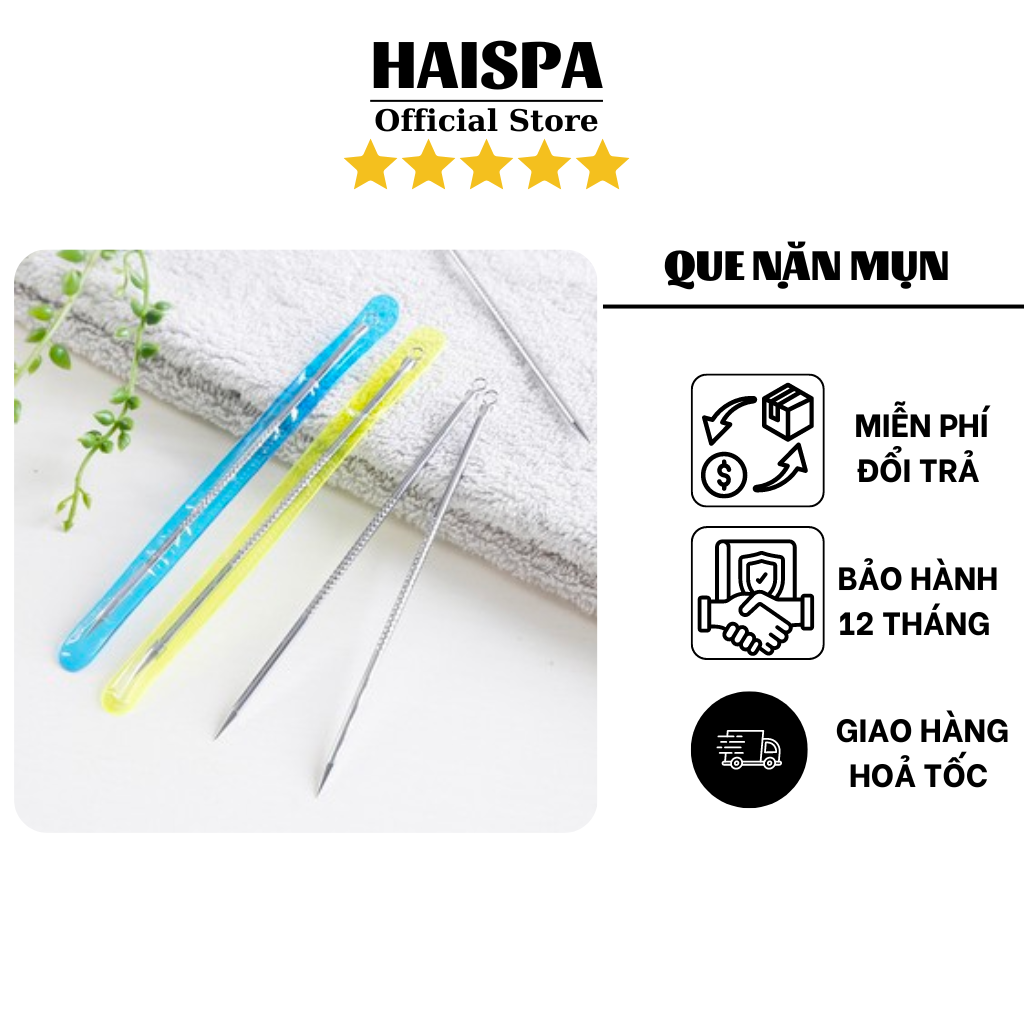 Cây Nặn Mụn 2 Đầu Que Nặn Mụn Cao Cấp combo 12 cái
