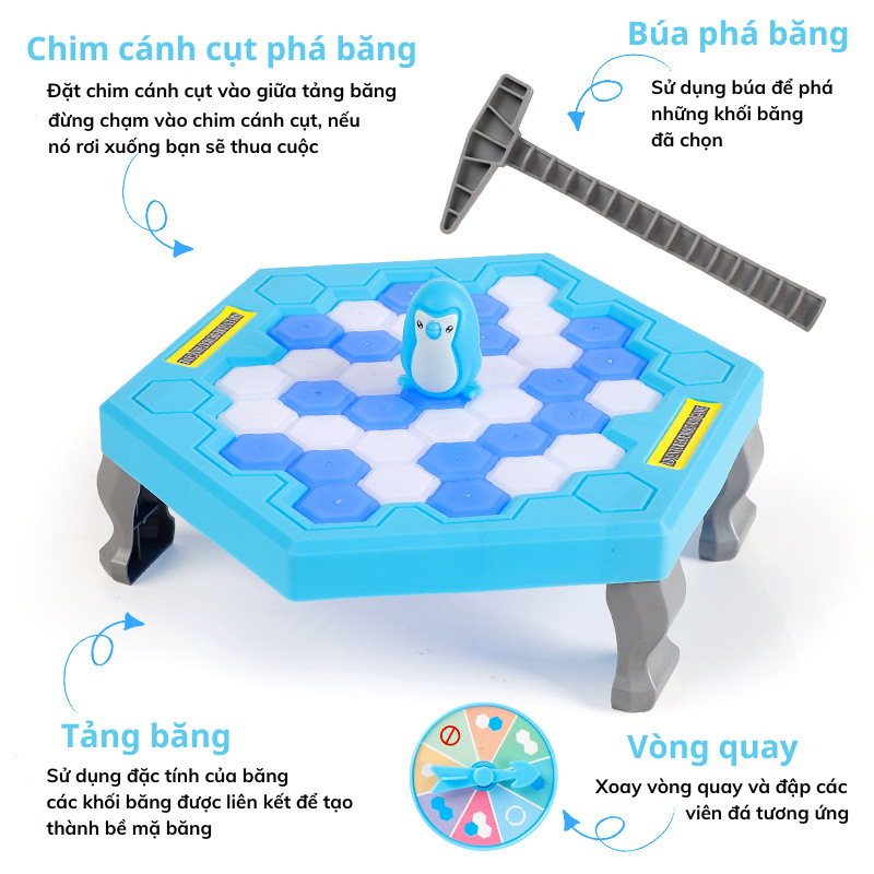 ❤️Đồ Chơi❤️ Chim Cánh Cụt Phá Băng Giải Trí Và Tư Duy - Giúp Tăng Sự Tương Tác Giữa Con Cái Và Bố Mẹ