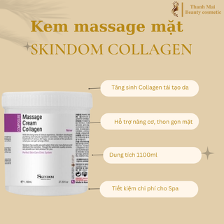  Kem massage mặt Skindom Collagen - Nâng cơ cải thiện tình trạng lão hóa mờ nếp nhăn 