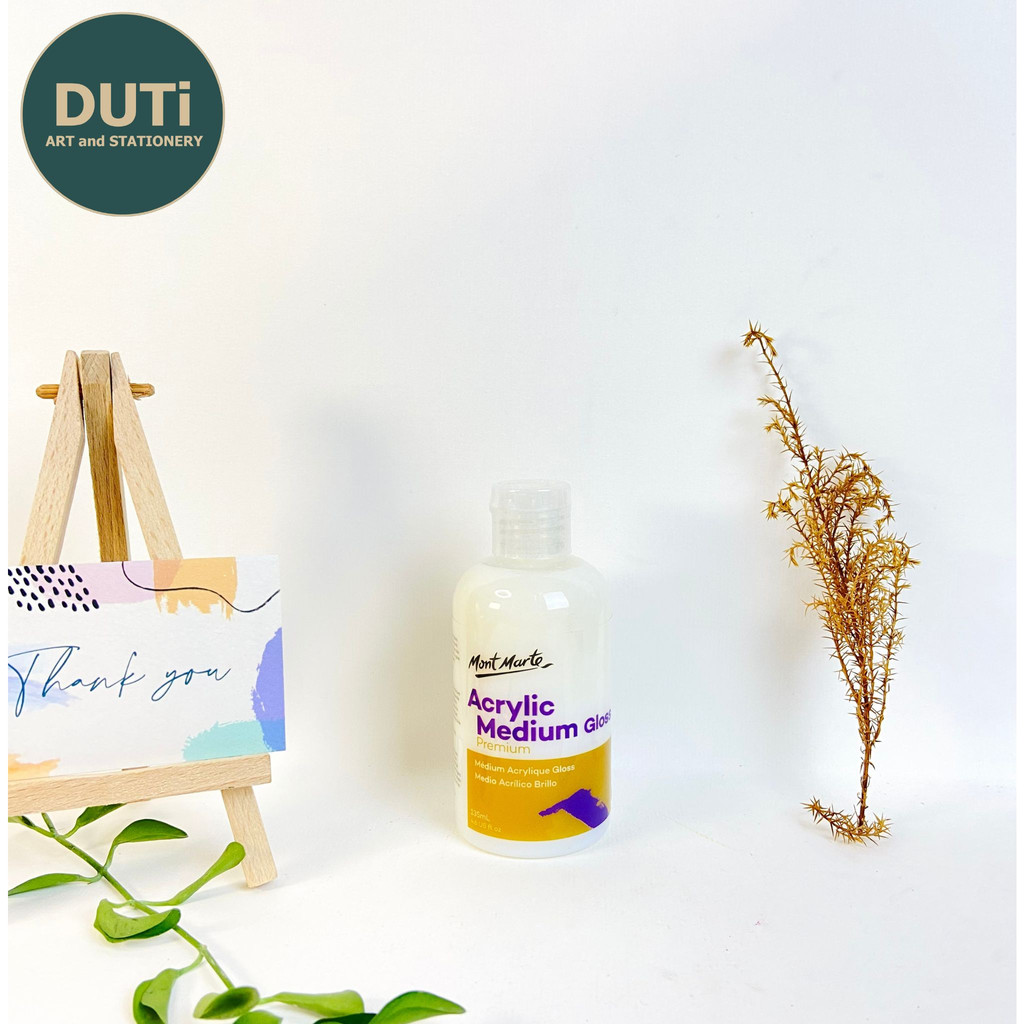 Phủ bóng Mont Marte, phủ bảo vệ đất sét chống nước, tranh acrylic, đất sét tự khô, tranh số hoá 135ml