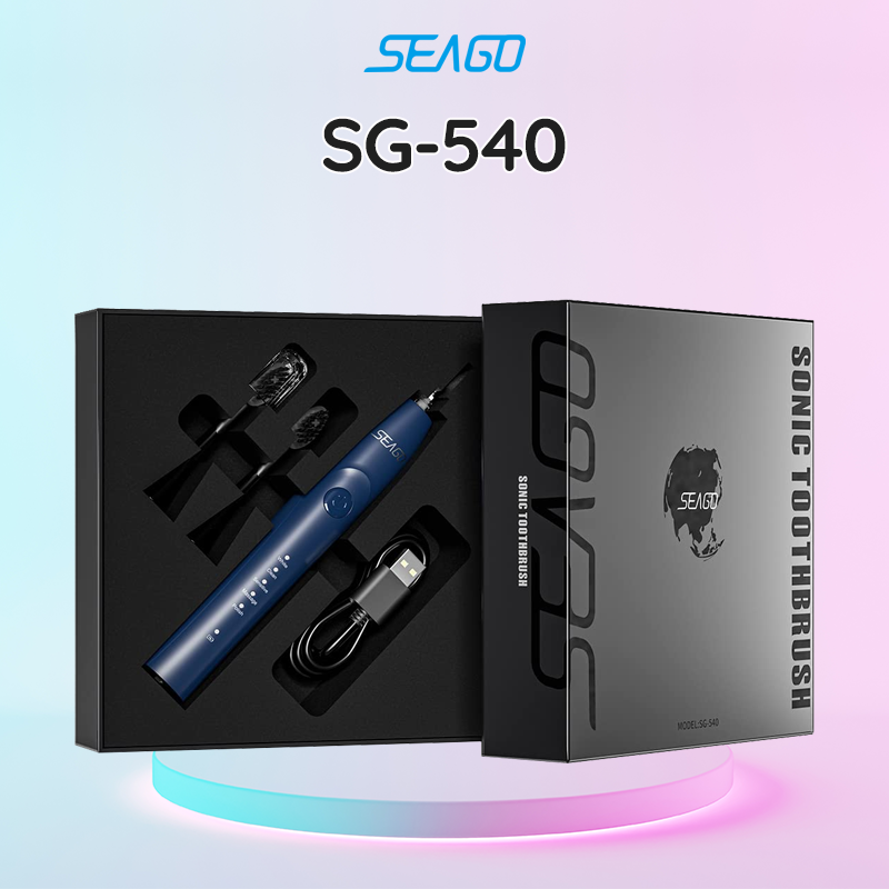 Bàn chải điện 5 chế độ sử dụng| Sang trọng Sonic Seago SG-540 - Bảo hành 12 tháng