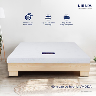 Trả góp 0% nệm cao su hybrid l'moda liên á - nệm êm giá tốt