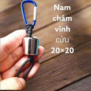 nam châm vĩnh cửu 20mm×20mm(cột sẵn) có móc khóa