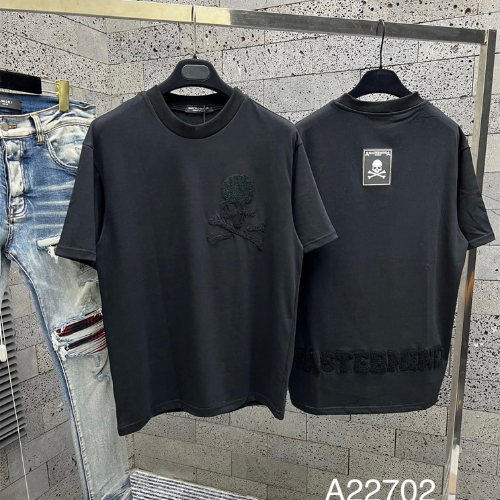 Áo Thun Nam Cotton Phối Thiết Kế Lông Xù Hình Đầu Lâu Siêu Đẹp, Áo Phông Nam Cotton Thêu Hình Cao Cấp