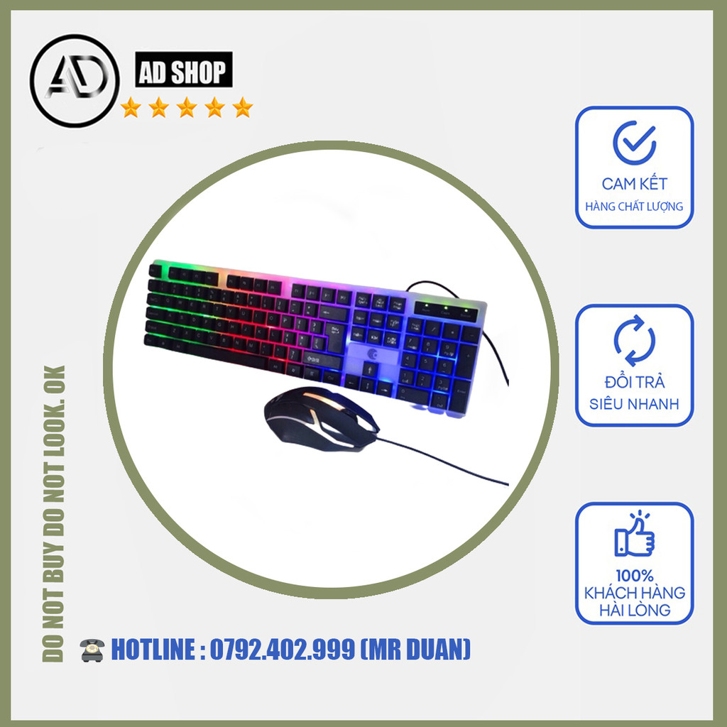 Combo bộ phím chuột Chuyên Game giả cơ GoldTech Gt200 Led 7 Màu
