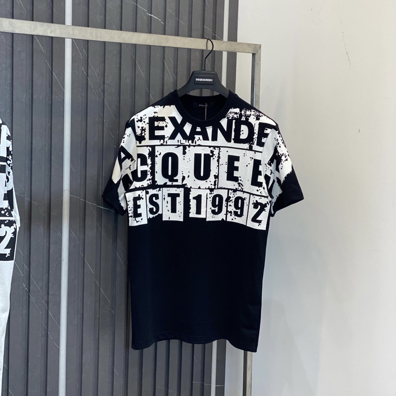 Áo phông nam nữ Premium Cotton in chữ xếp ô MCQ 1992 đen trắng nửa áo hàng cao cấp. Áo Thun Nam Nữ Unisex Form Rộng | BigBuy360 - bigbuy360.vn