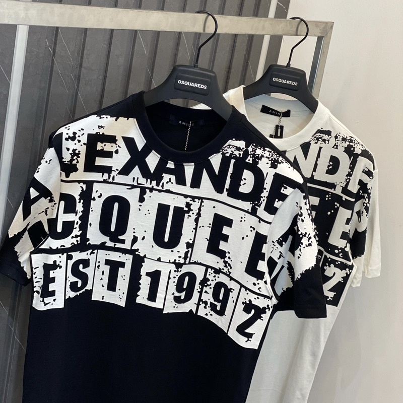 Áo phông nam nữ Premium Cotton in chữ xếp ô MCQ 1992 đen trắng nửa áo hàng cao cấp. Áo Thun Nam Nữ Unisex Form Rộng | BigBuy360 - bigbuy360.vn