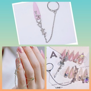 Charm nhẫn xích,charm nhân dây xích love nail trang trí móng