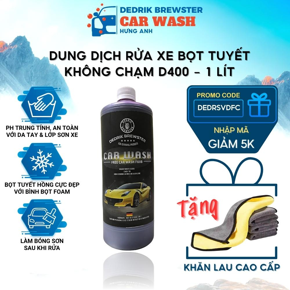 Dung Dịch Rửa Xe Không Chạm D400 Nước Tẩy Rửa Xe Bọt Tuyết Car Wash Chăm Sóc Xe Máy Ô Tô - Dedrik Brewter 1 Lít