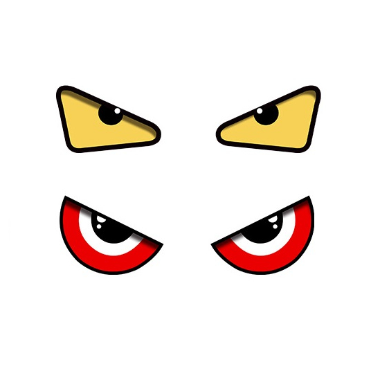 Sticker mắt quỷ siêu ngầu dán ô tô xe máy