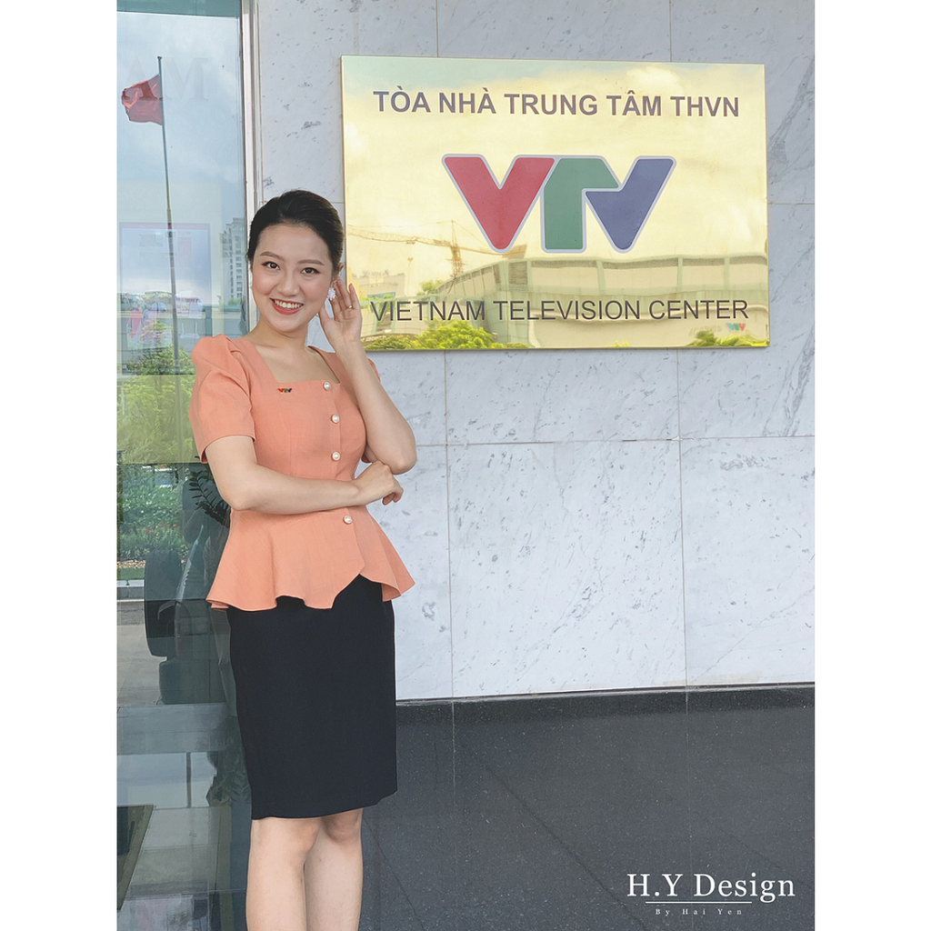 Áo thiết kế cúc ngọc hot hit MC đài truyền hình yêu thích - SMK07311