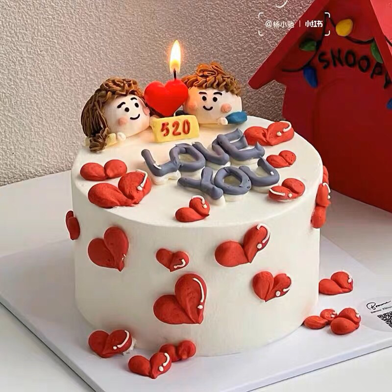NẾN SINH NHẬT HÌNH TRÁI TIM ĐỎ, NẾN TRANG TRÍ CUTE PHỤ KIỆN BÁNH KEM HAPPY BIRTHDAY
