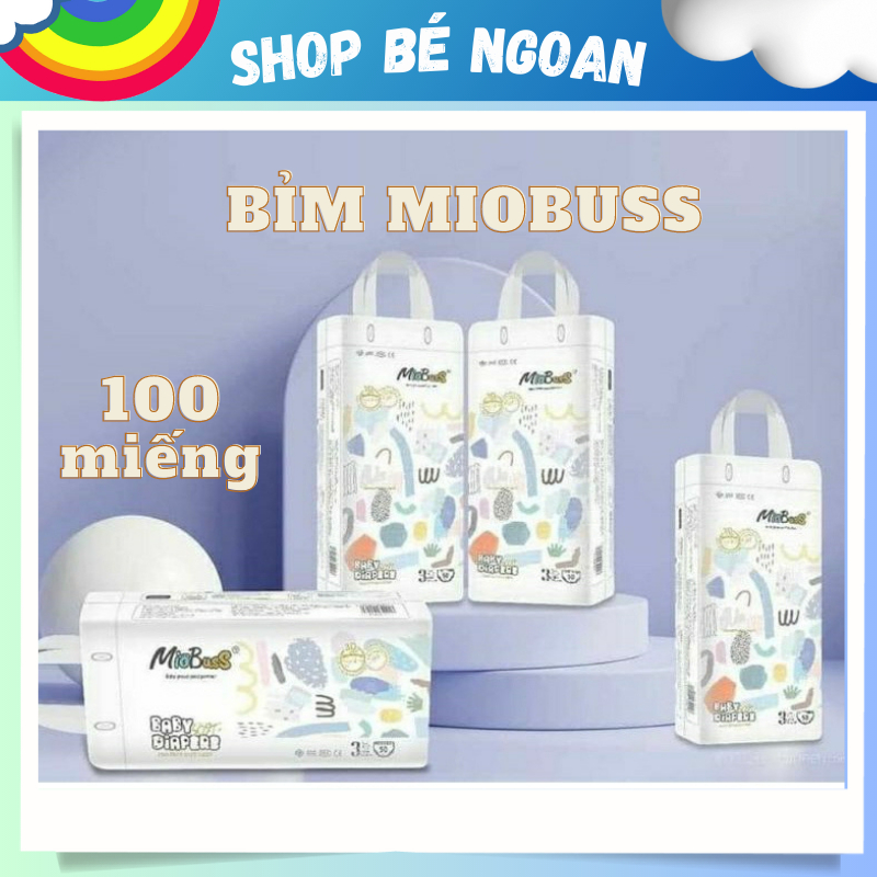 Tã bỉm Miobuss siêu mềm mỏng đủ size M50 L50 XL100 XXL50 3XL50 Shop Bé