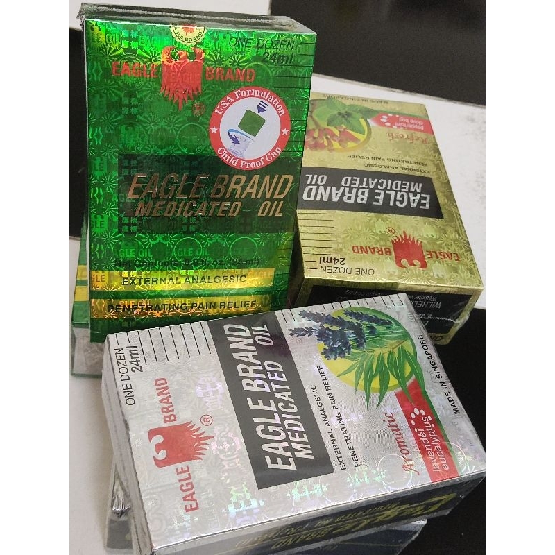 DẦU GIÓ CON Ó MỸ  2 NẮP 24ML - EAGLE BRAND - made in Singapore
