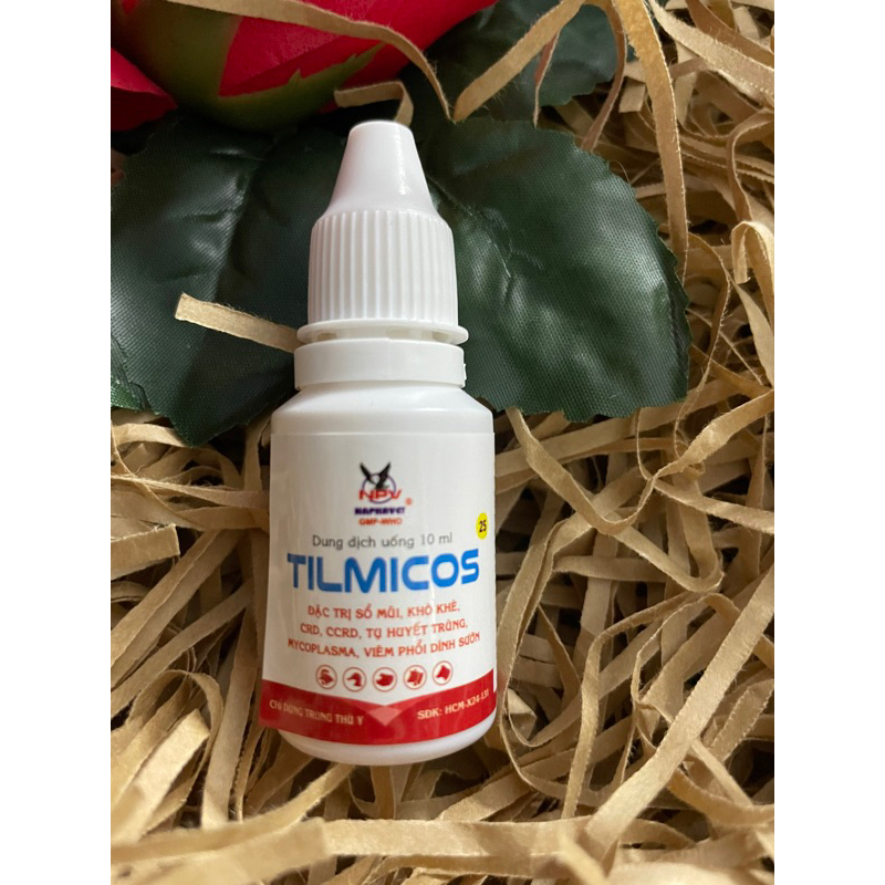 TILMICOS 10ml dung dịch uống cho gà đá - sổ mũ i , kh ò kh è, CRD, viê m ph ổi, tụ huy ết tr ùng