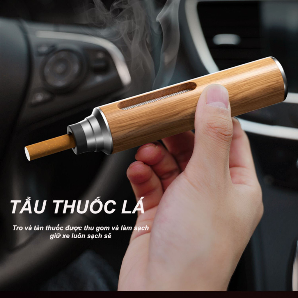 Gạt tàn thuốc lá trên ô tô, Gỗ cao cấp chống cháy và ngăn tro tàn thuốc làm bẩn xe, Tẩu thuốc lá cầm tay