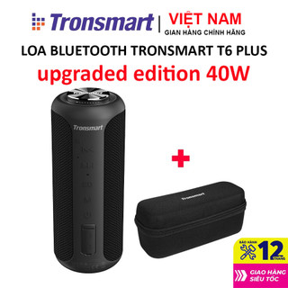 (3.3 VOUCHER 100K) Loa Bluetooth 5.0 Tronsmart Element T6 Plus Upgraded + Túi Đựng Loa,  Âm Thanh Vòm 360 Độ, Bass Sâu -