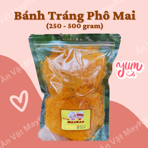 500g BÁNH TRÁNG PHÔ MAI LÁ TÔM Ăn Vặt MayKaa vị thơm béo