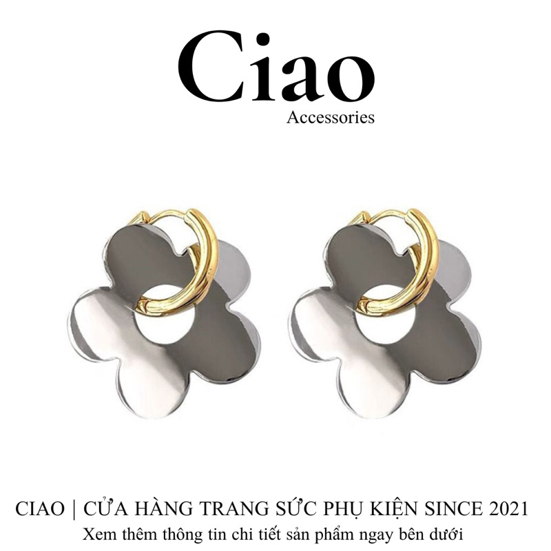 [HOẢ TỐC 1H] Khuyên tai/ Bông tai mạ bạc S925 thiết kế phong cách mới lạ trendy Erica Ciao
