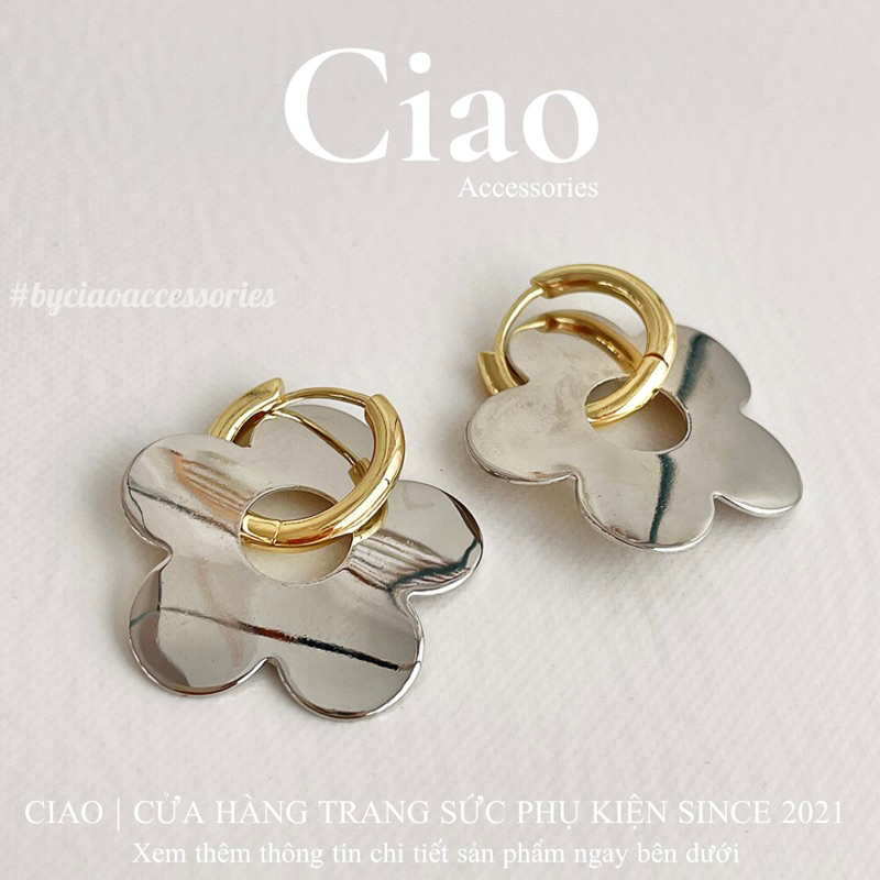 [HOẢ TỐC 1H] Khuyên tai/ Bông tai mạ bạc S925 thiết kế phong cách mới lạ trendy Erica Ciao