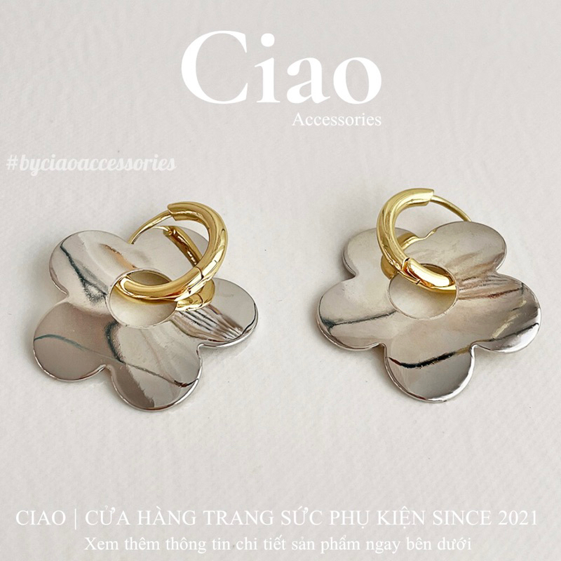 [HOẢ TỐC 1H] Khuyên tai/ Bông tai mạ bạc S925 thiết kế phong cách mới lạ trendy Erica Ciao