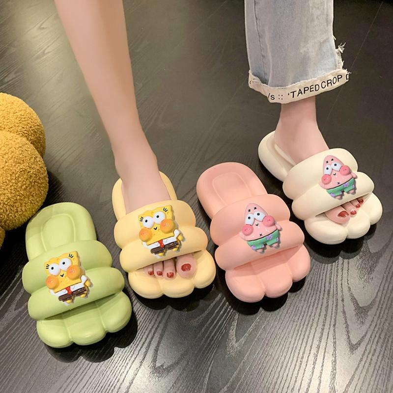 Dép lê mùa hè nữ bọt biển 2 cm spongerbob dễ thương cá tính