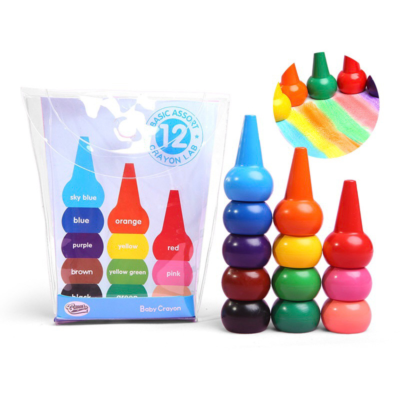 Sáp màu ngón tay Crayon Lab 12 màu