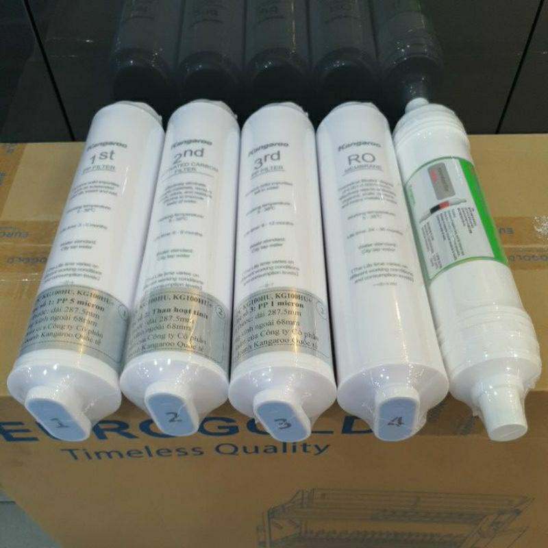 5 LÕI LỌC 12345 KANGAROO - HÀNG CHÍNH HÃNG -  DÙNG CHO MÁY KG100HU,KG100HU+,MED,EED...