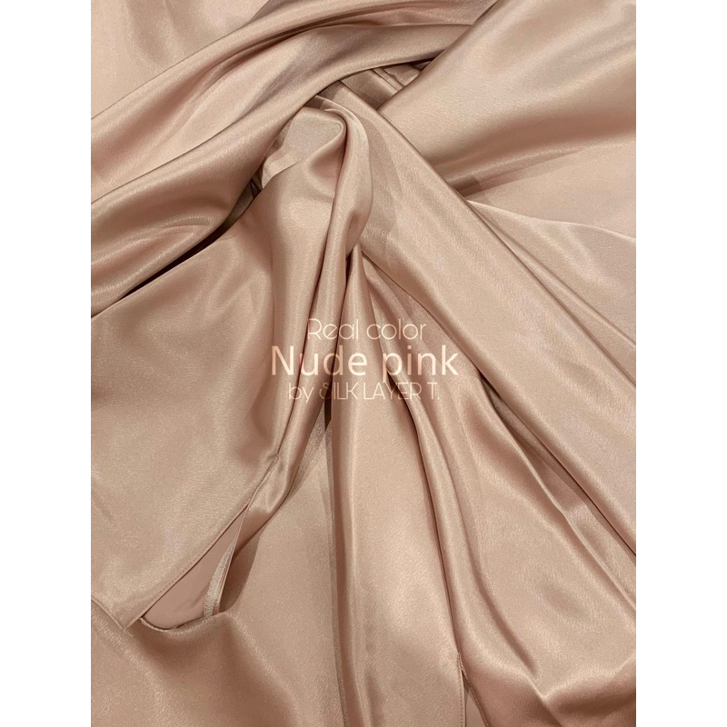ĐẦM LỤA TẦNG MÀU NUDE by SILK LAYER T.
