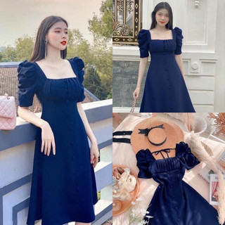 💥ĐẦM NUDE XẾP LI NGỰC NÚT BỌC 💥