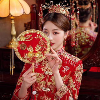 Quạt hỷ tròn cổ trang đám cưới đám hỏi tân hôn
