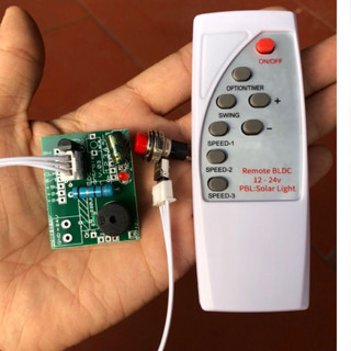 Quạt điện DC 12v - 24v  Điều khiển từ xa cho mô tơ breathless DC 12v - 24v cho mô tơ 21w,21,6w,15w để chế quạt