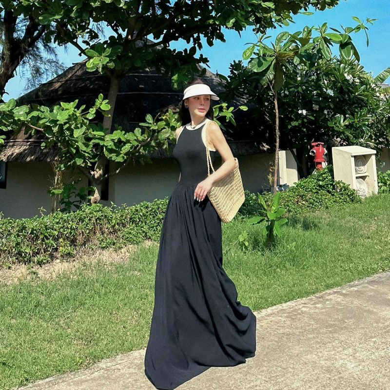 Đầm 𝒁𝒂𝒏𝒏𝒊𝒆 𝑫𝒓𝒆𝒔𝒔 thiết kế liền off-shoulder TKCC Bageo